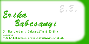 erika babcsanyi business card